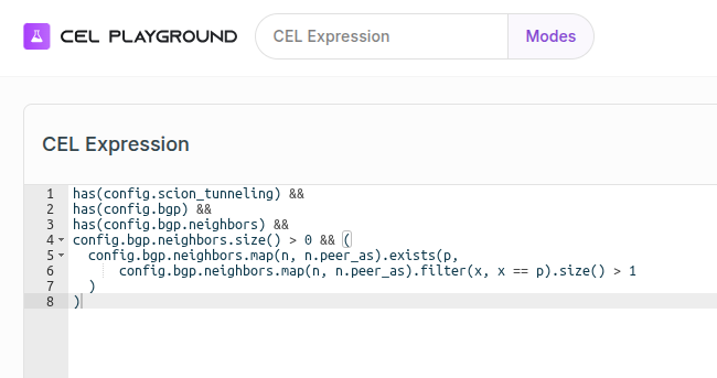CEL expression example